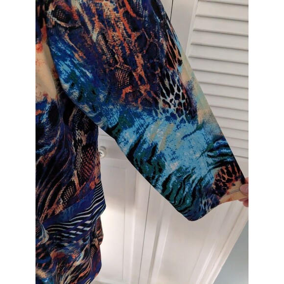 Susan Graver Multicolor Abstract Print Blouse - Picture 7 of 12